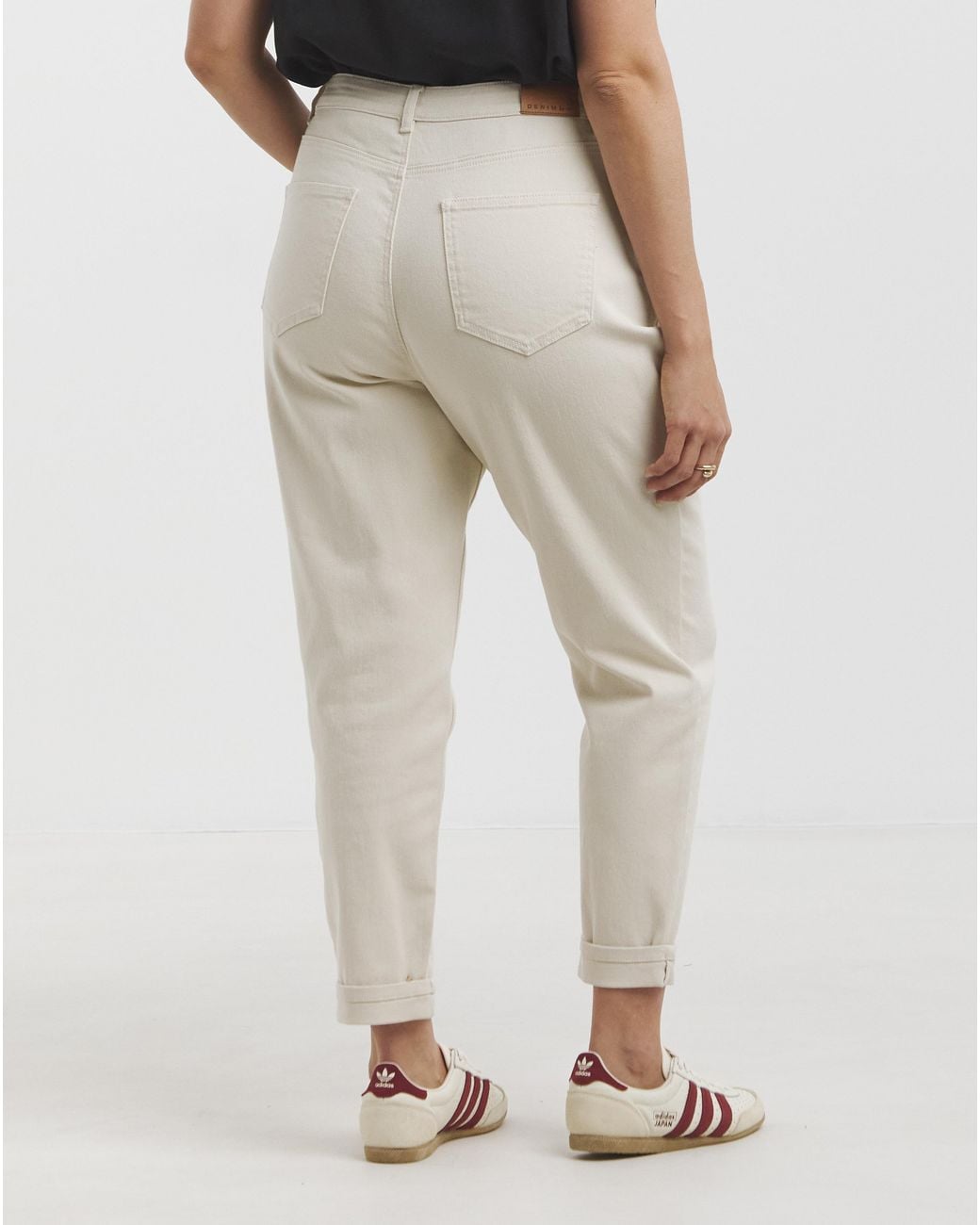 Simply Be White Off Loose Mom Jeans