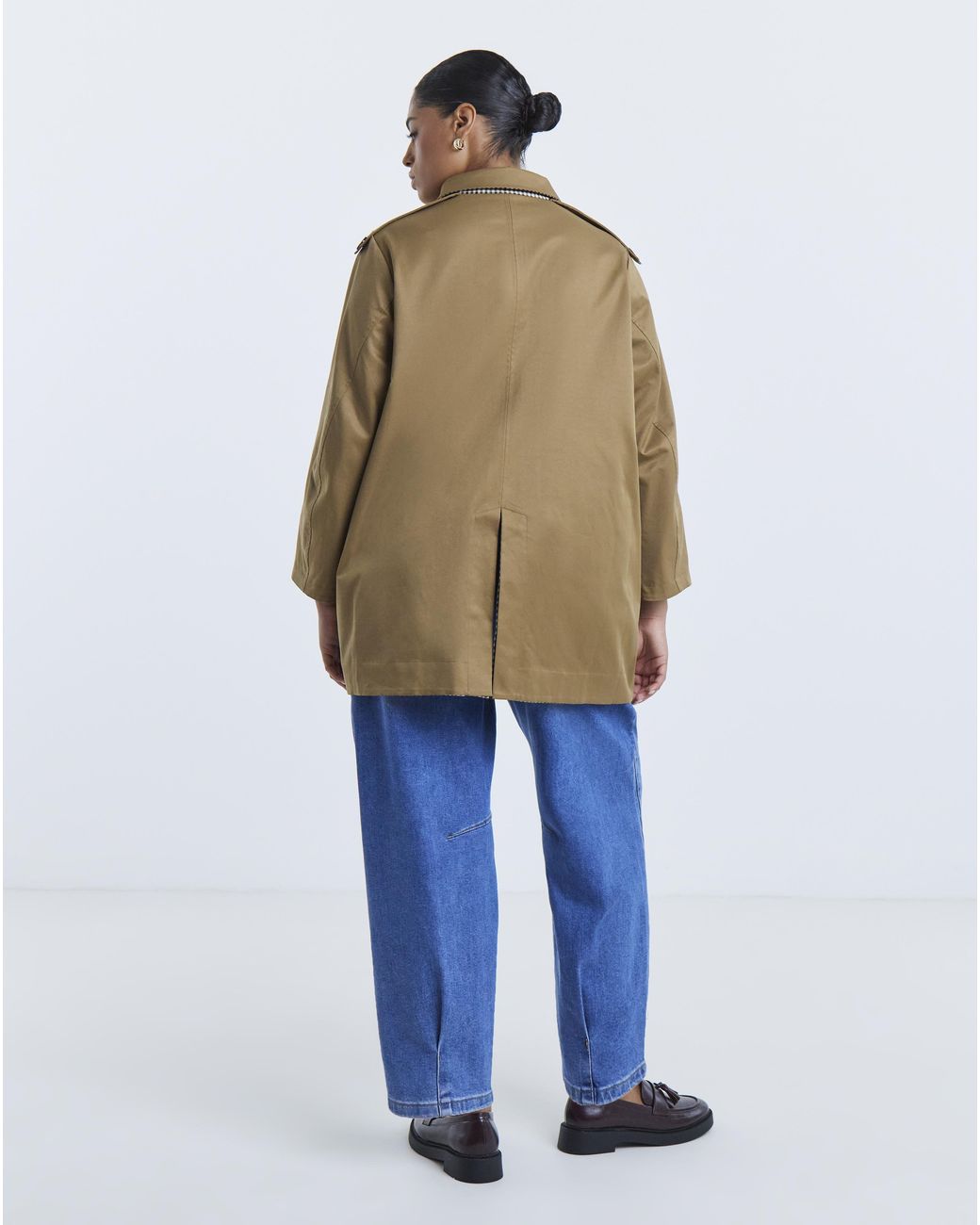 Simply Be Blue Reversible Mod Coat