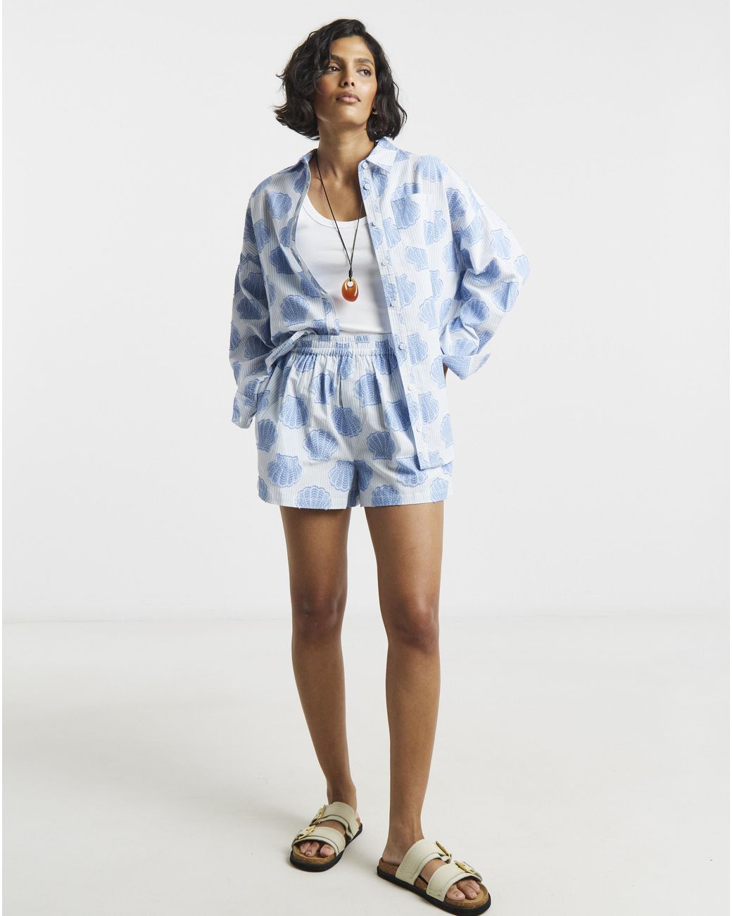 Native Youth Blue Ny Pinstripe Shirt