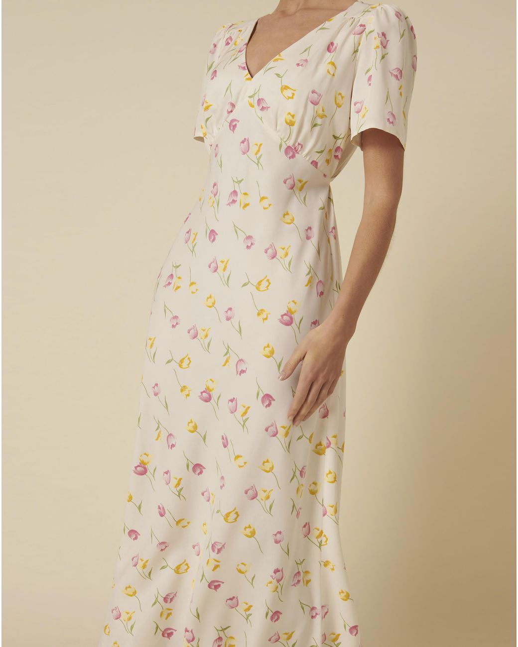 Nobody's Child Natural Midi Dress