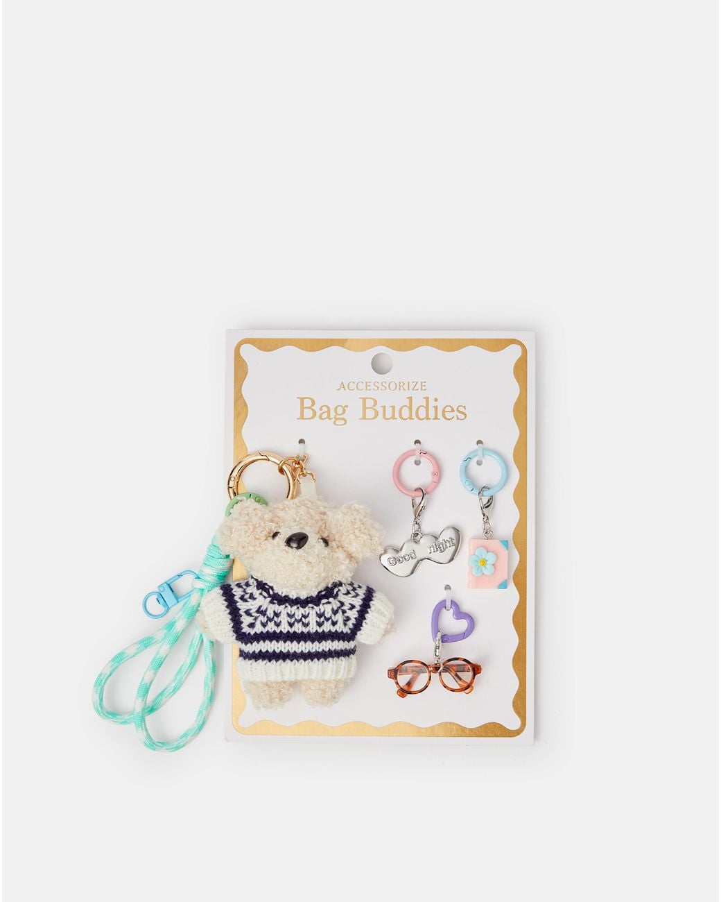 Accessorize White Snuggle Pup Bag Charm