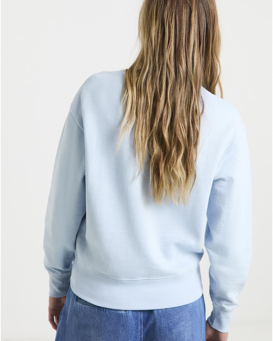 Tommy Hilfiger White Pique Script Sweatshirt