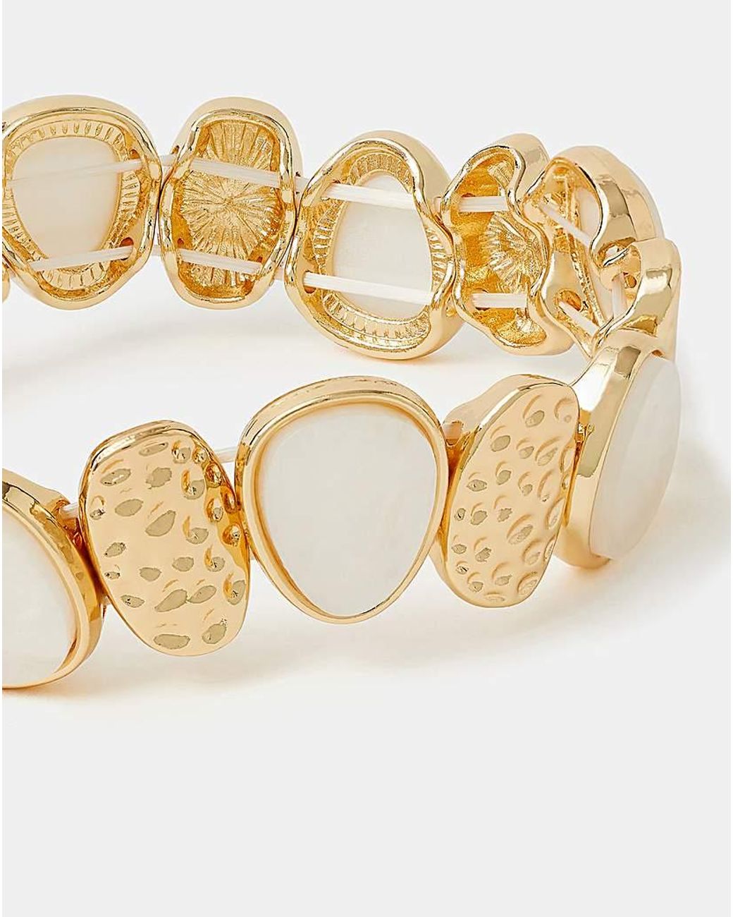 Accessorize Metallic Textured Stretch Bracelet