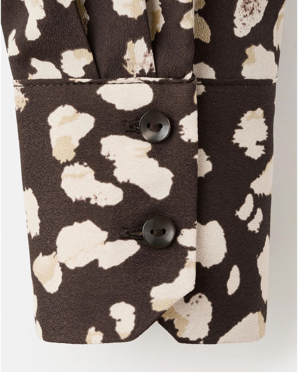 Mango Black Animal Print Shirt