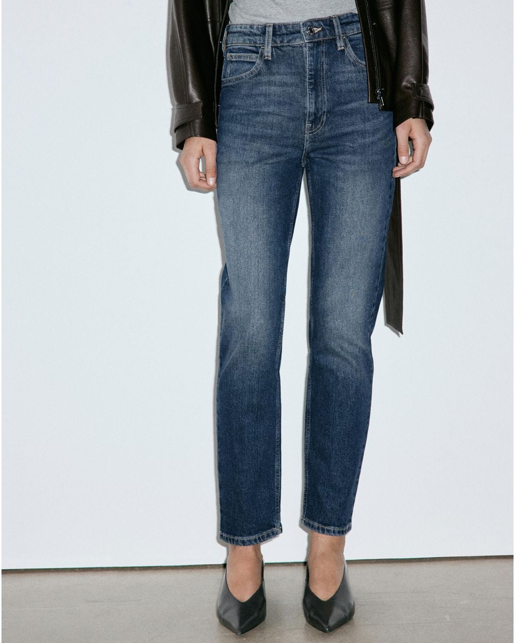 Mango Black Newmom High Rise Comfort Jean