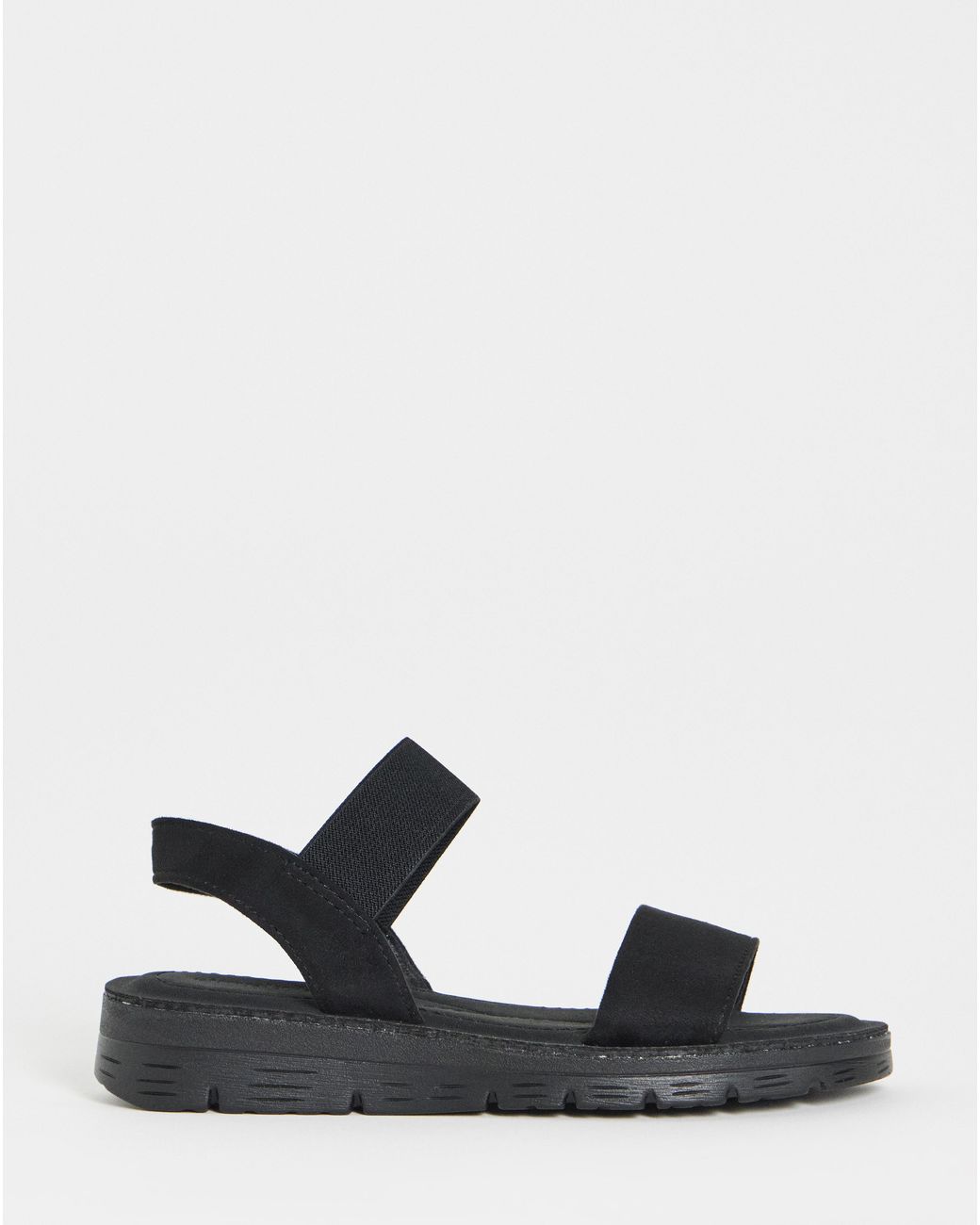 Simply Be White Stretchy Strap Sandal Wide