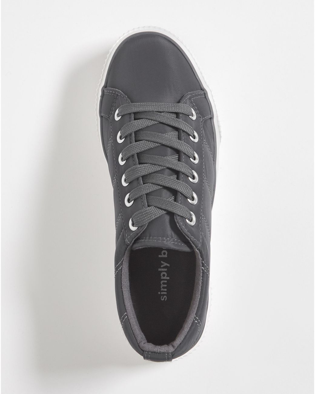 Simply Be White Quilted Trainers Wide Fit