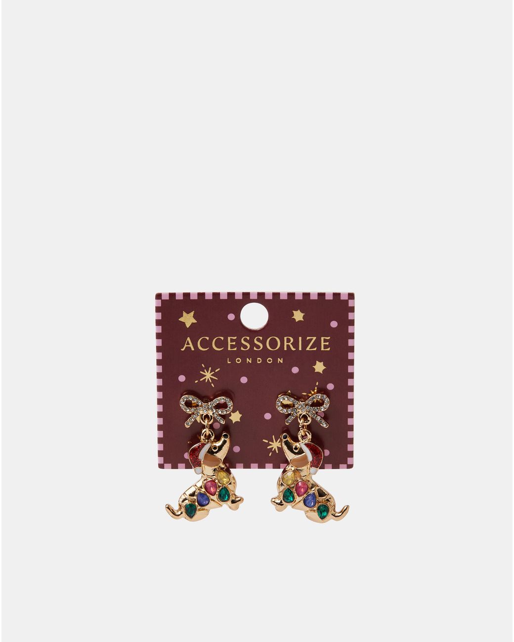 Accessorize White Sausage Dog Drop Earrings
