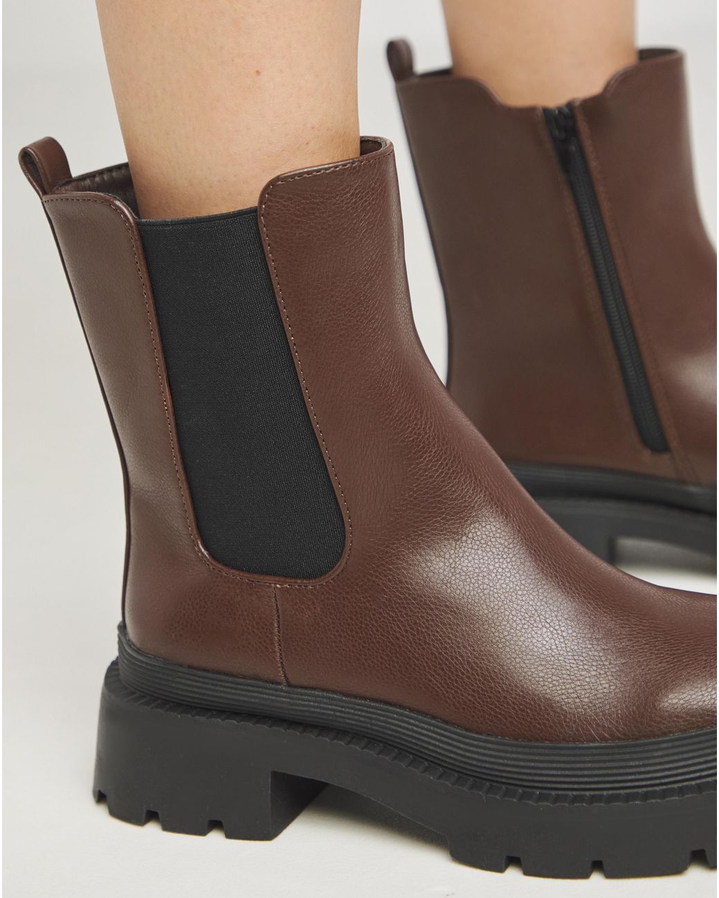 Simply Be Natural Chunky Chelsea Ankle Boots Ex Wide