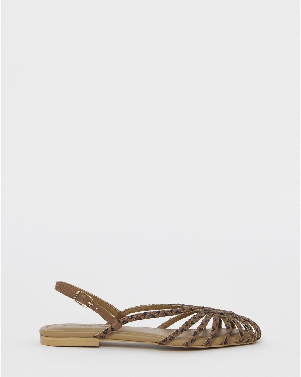 Simply Be White Plaited Woven Shoes Extra Wide Fit