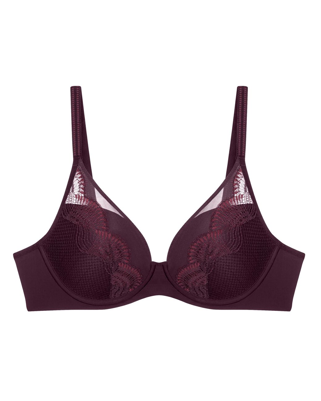 Triumph Purple Comfort Glam Plunge Bra