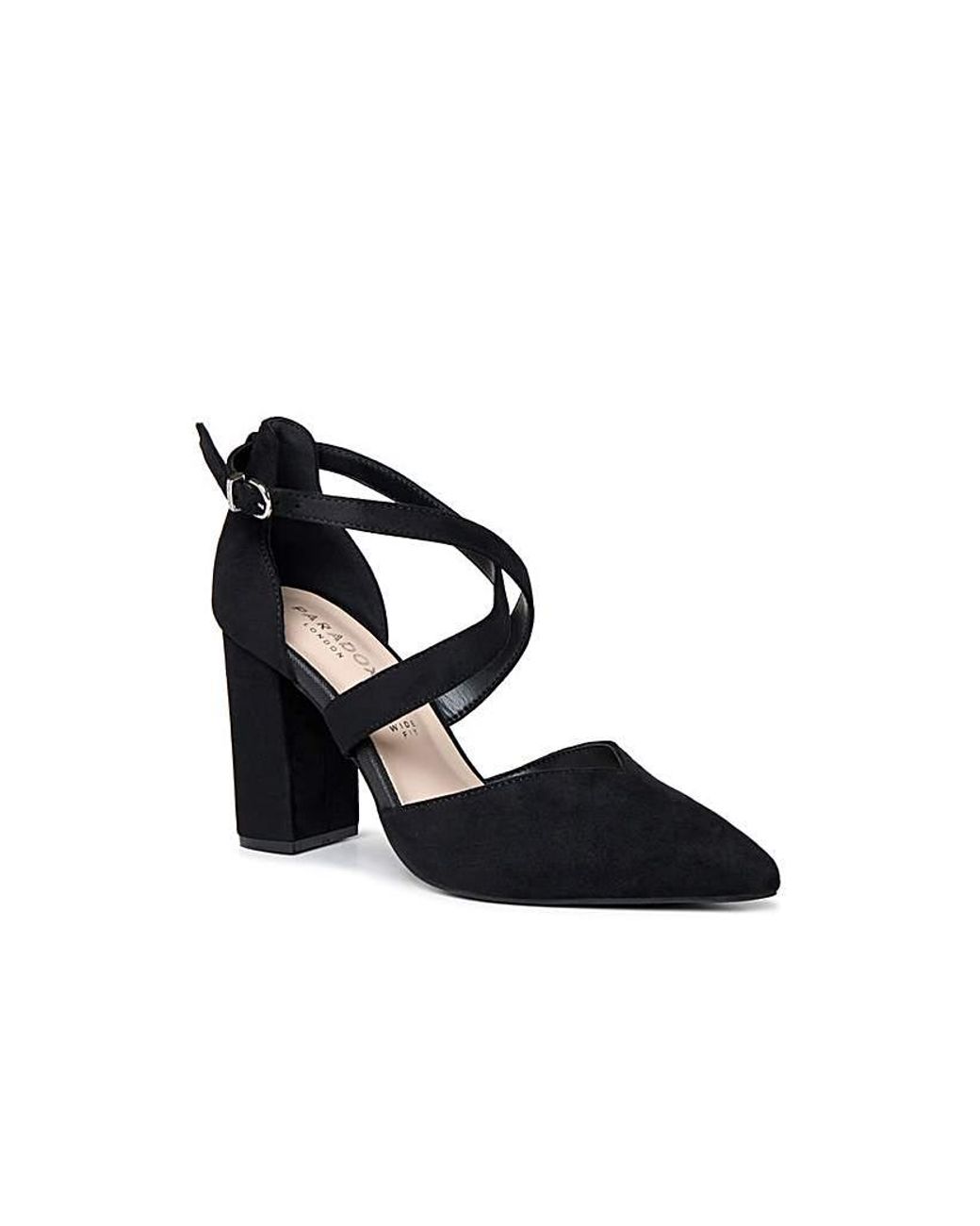 Paradox London Black Gwendolyn Wide Fit Shoes