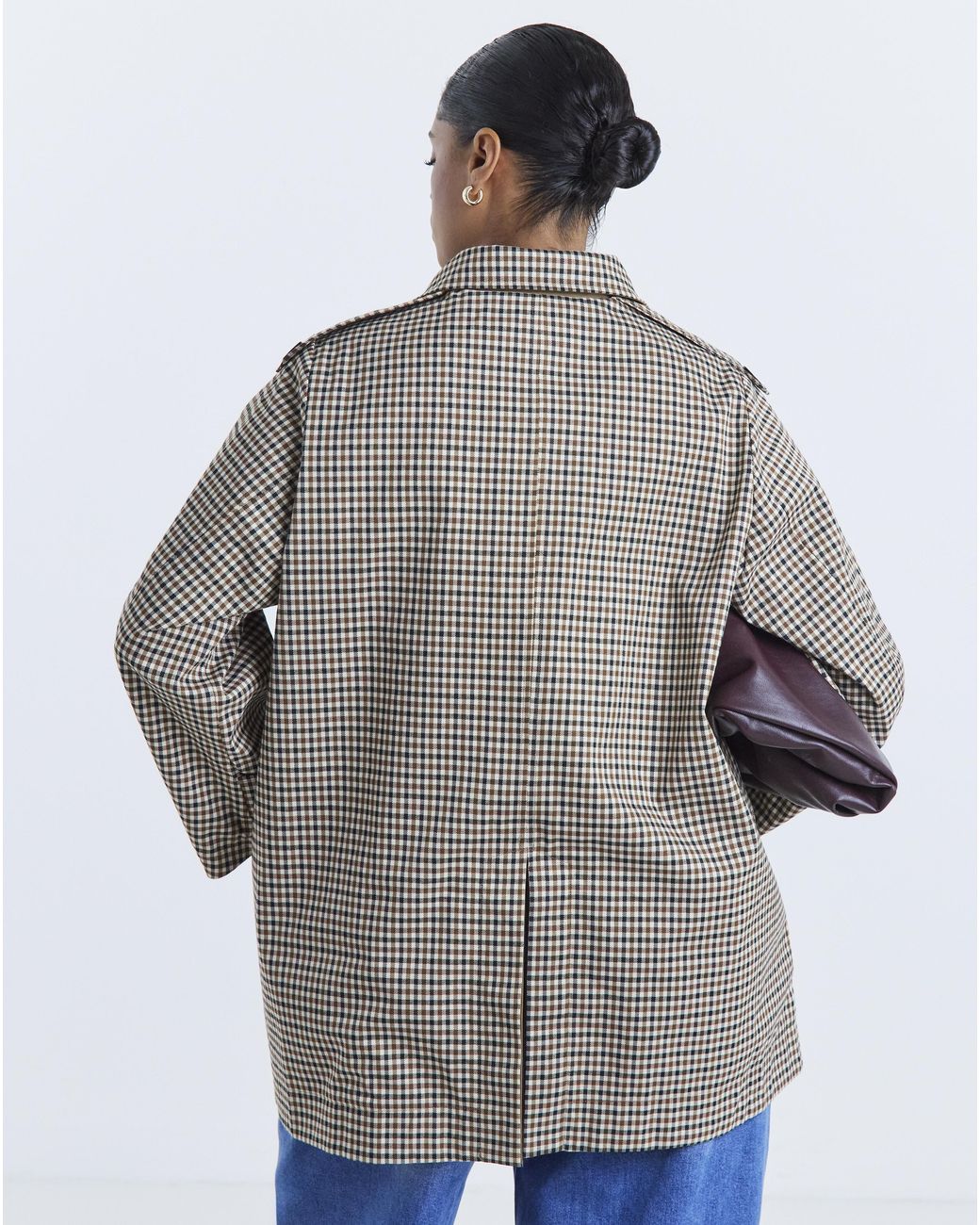 Simply Be Blue Reversible Mod Coat