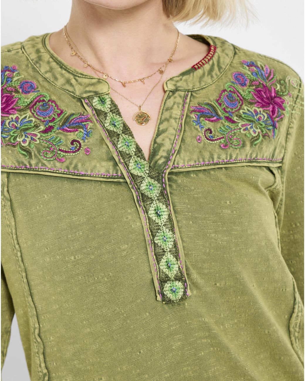 Joe Browns Blue Jb Boho Embroidered Jersey Tunic Top