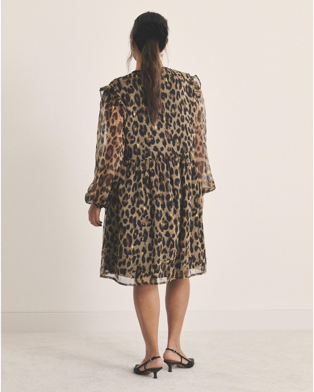 Simply Be Natural Bow Georgette Skater Dress