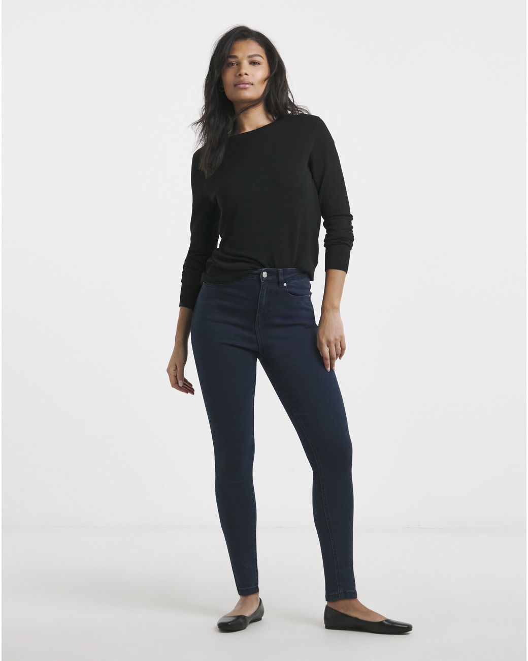Simply Be Blue Skinny Highwaist Super Stretch