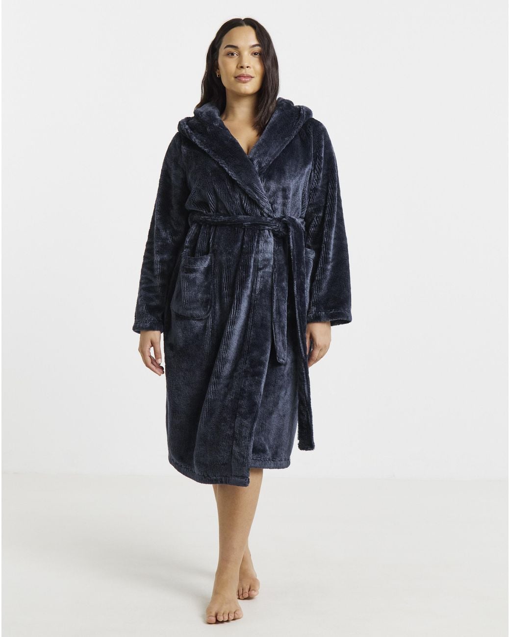 Figleaves Blue Luxe Plush Robe