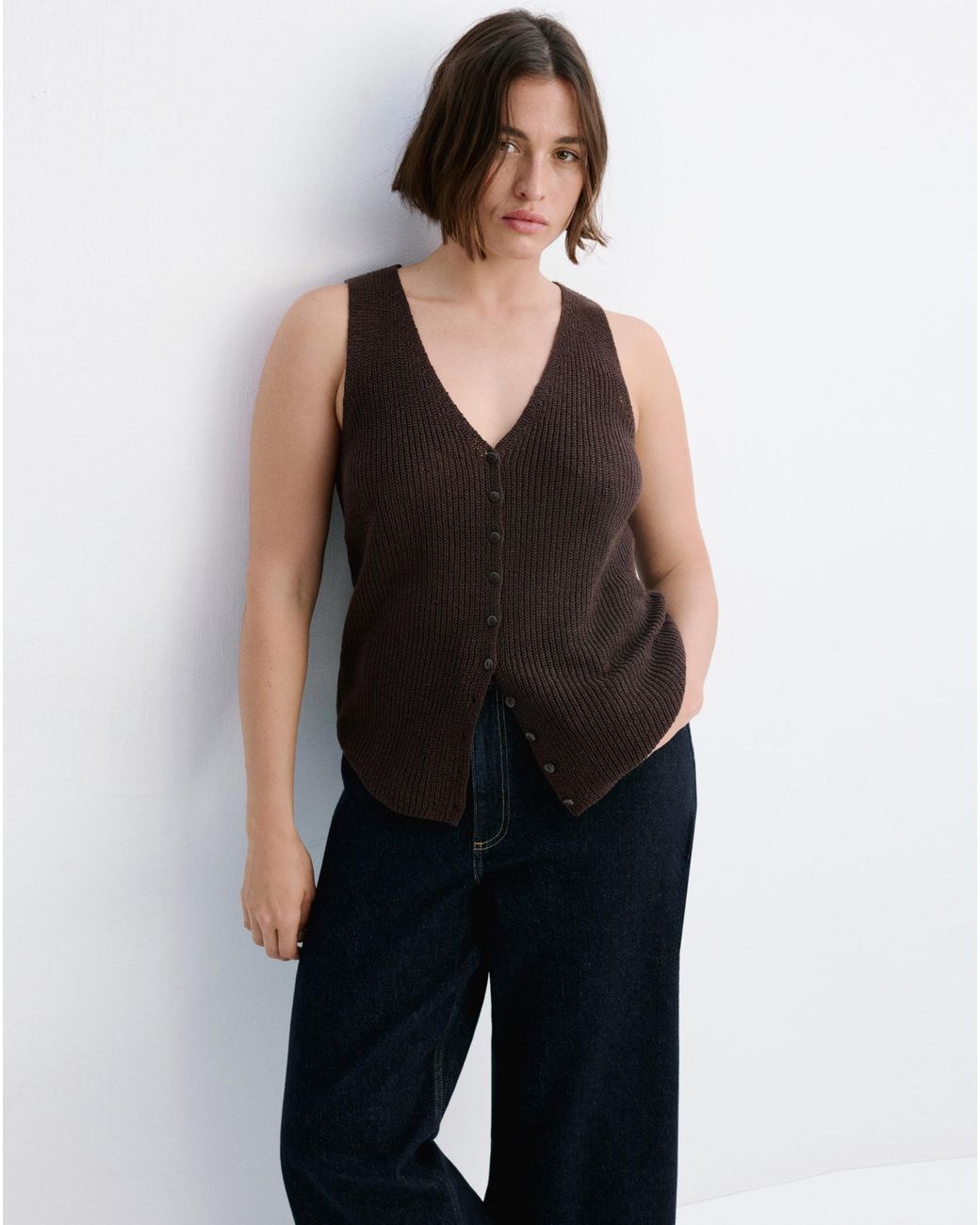 Mango Black Catherin Culotte High-Rise Jeans