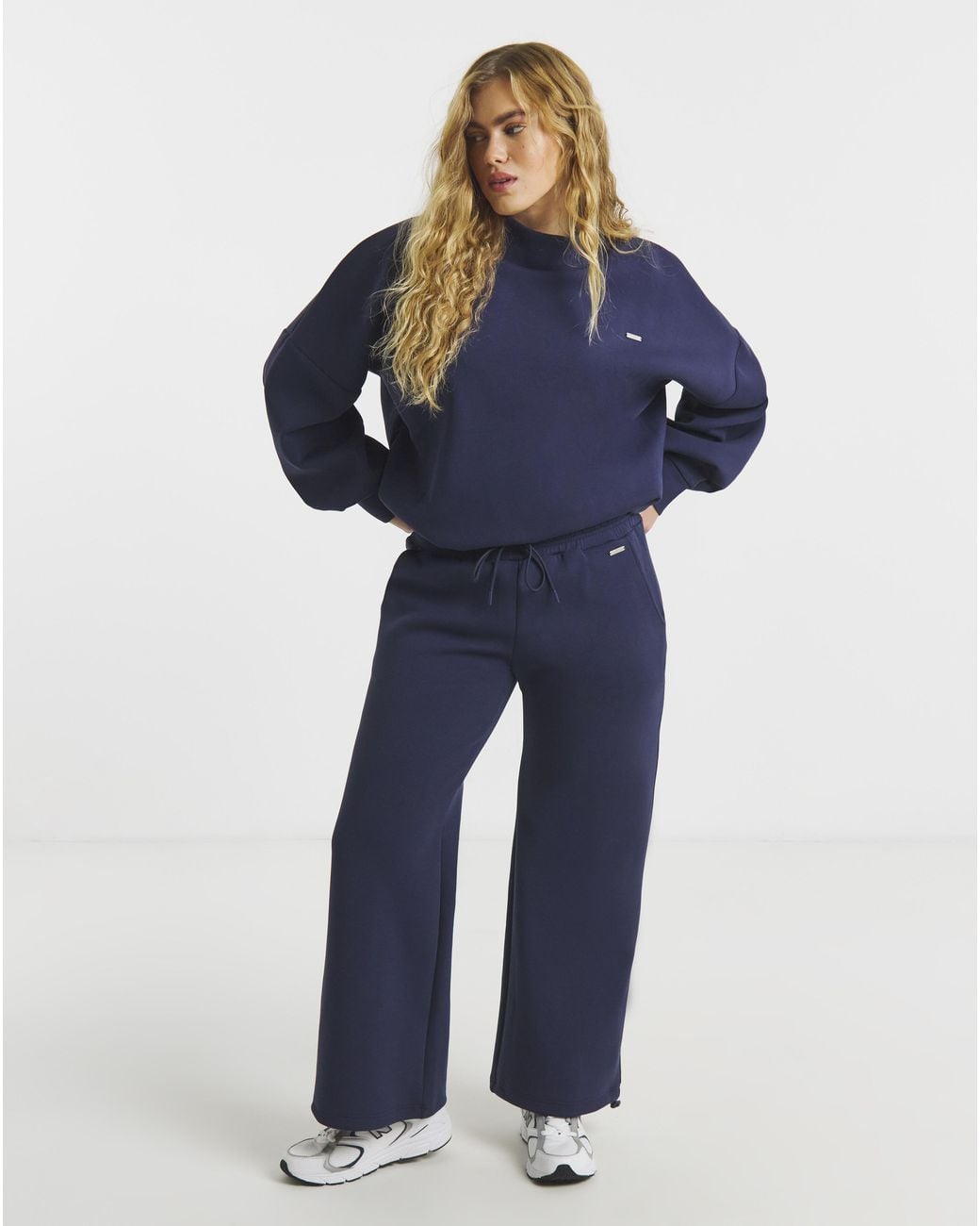 Sculpt Activewear Blue High Neck Jumper
