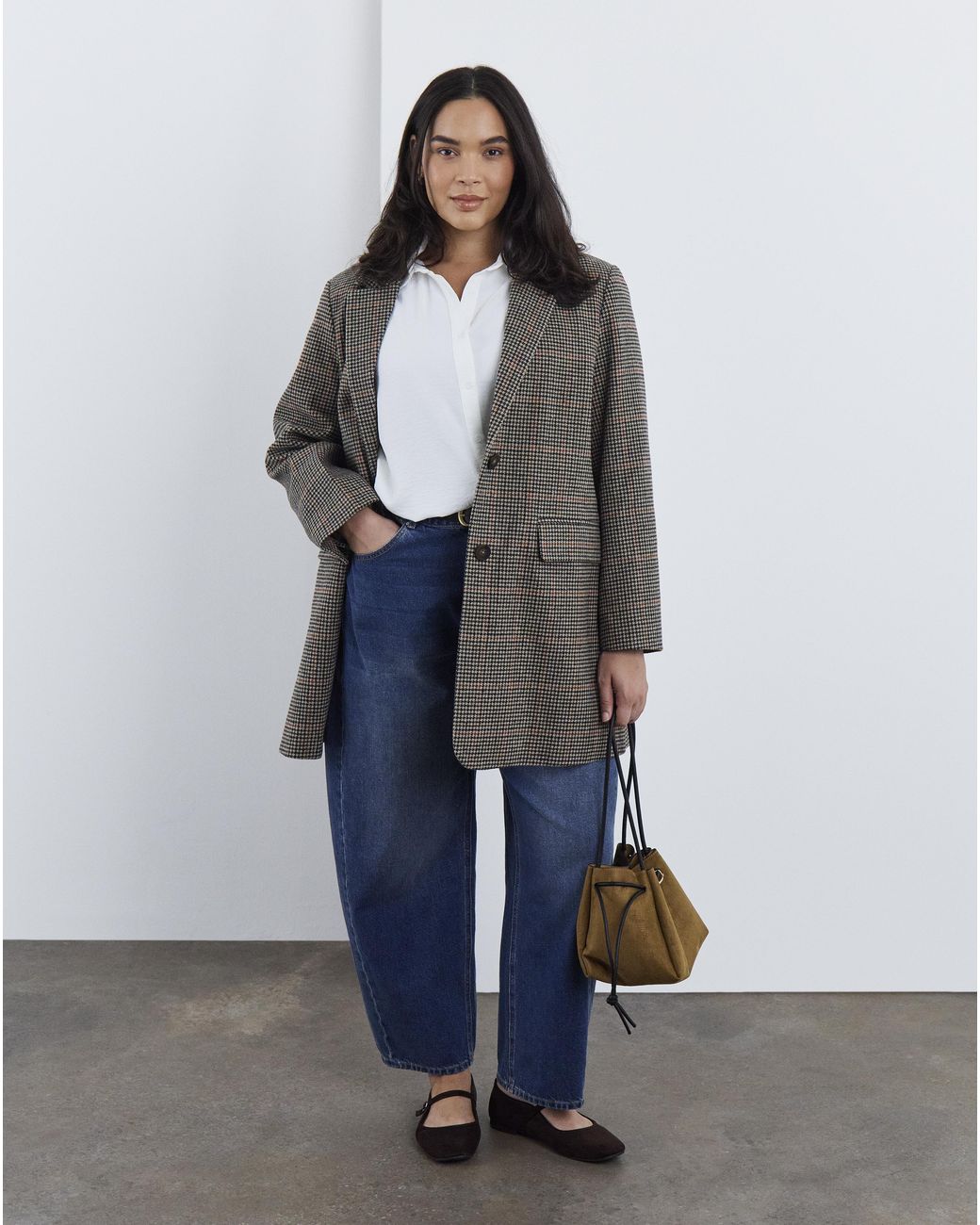 Simply Be Gray Relaxed Blazer Coat