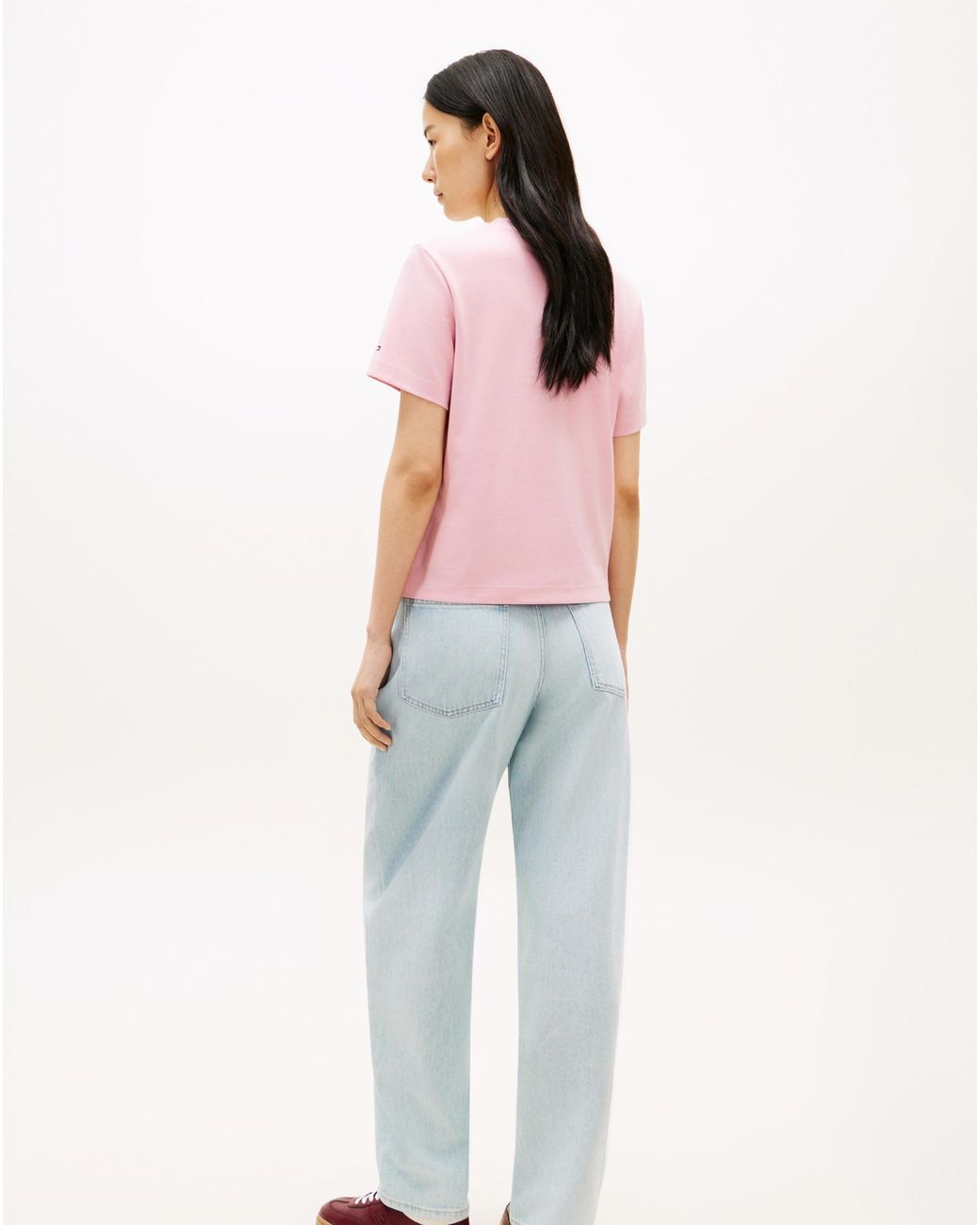 Tommy Hilfiger Pink Crew Neck Ss Tee