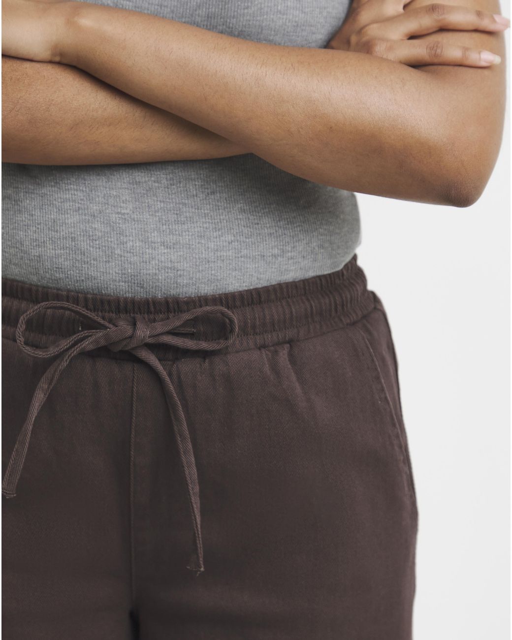 Simply Be Brown Wide Leg Jogger Jean