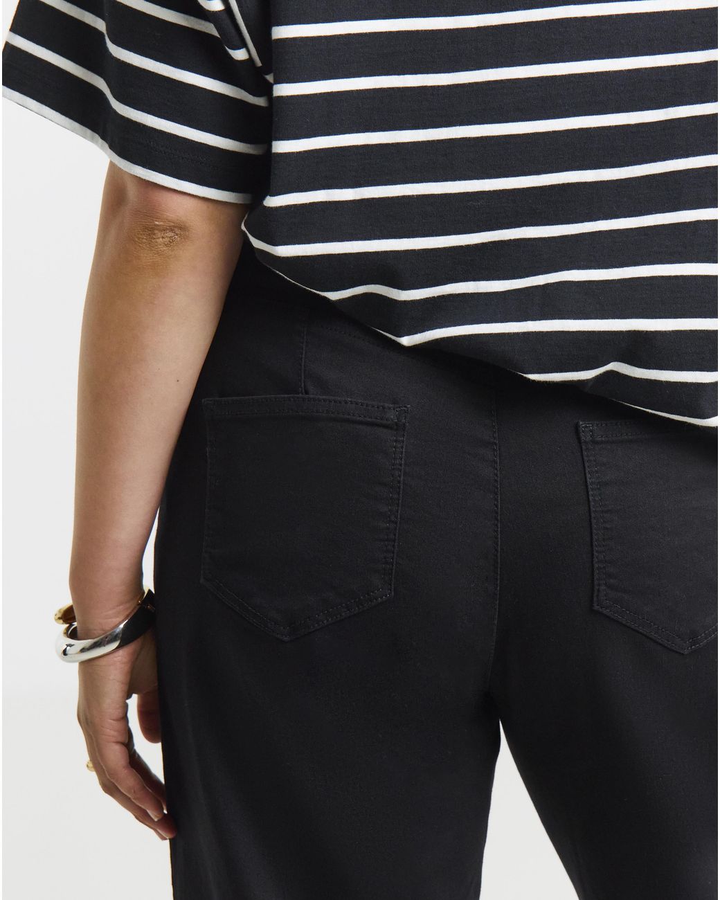 Simply Be White Wide Leg Weekender Jeggings