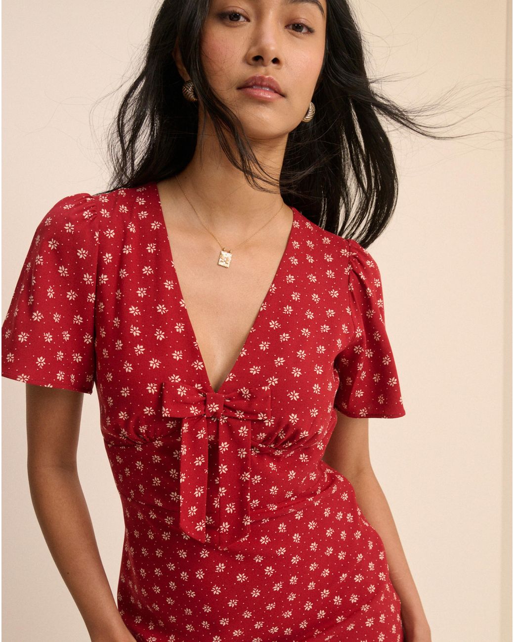 Nobody's Child Red Nobodys Child Faith Midi Dress