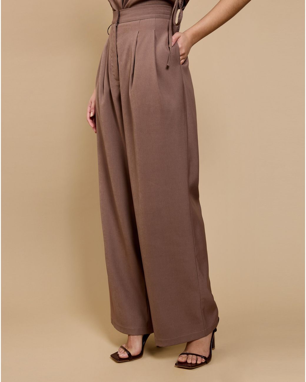 Little Mistress Natural Lm Mink Wide Trouser