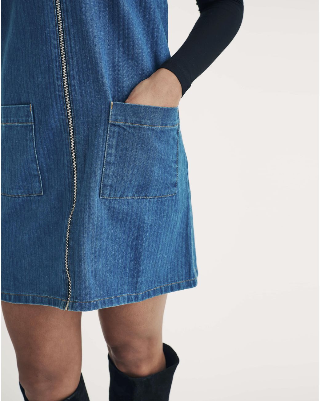 Nobody's Child Blue Denim Pinnie Dress
