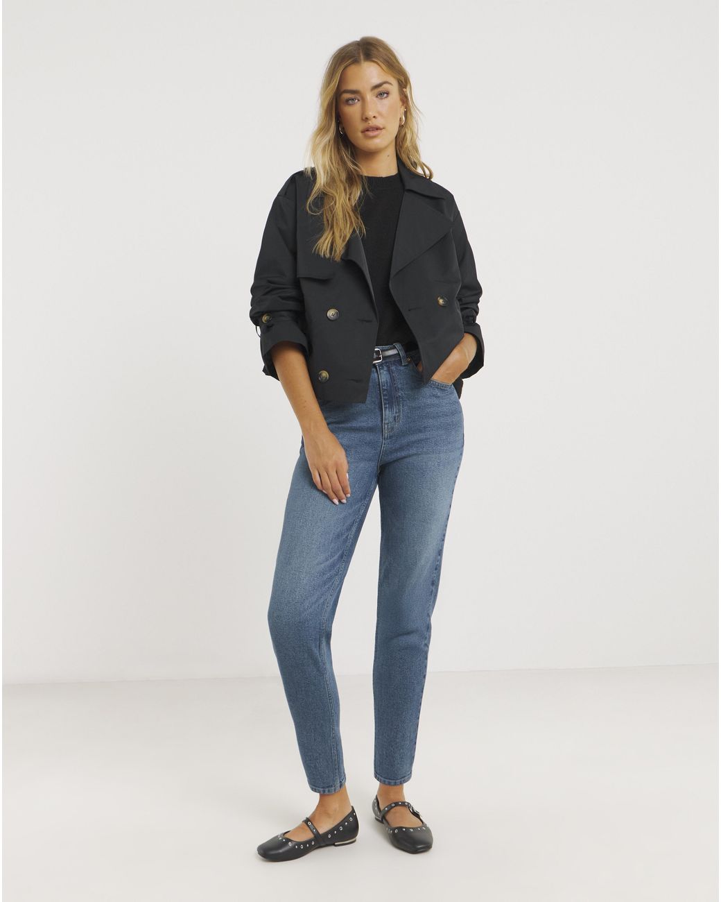Simply Be Blue Sbe 99 1 Loose Mom Jeans