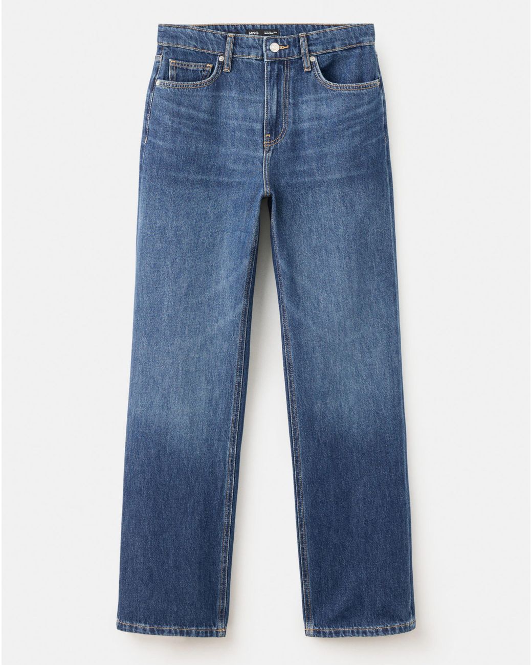Mango Blue Matilda High Rise Straight Jean