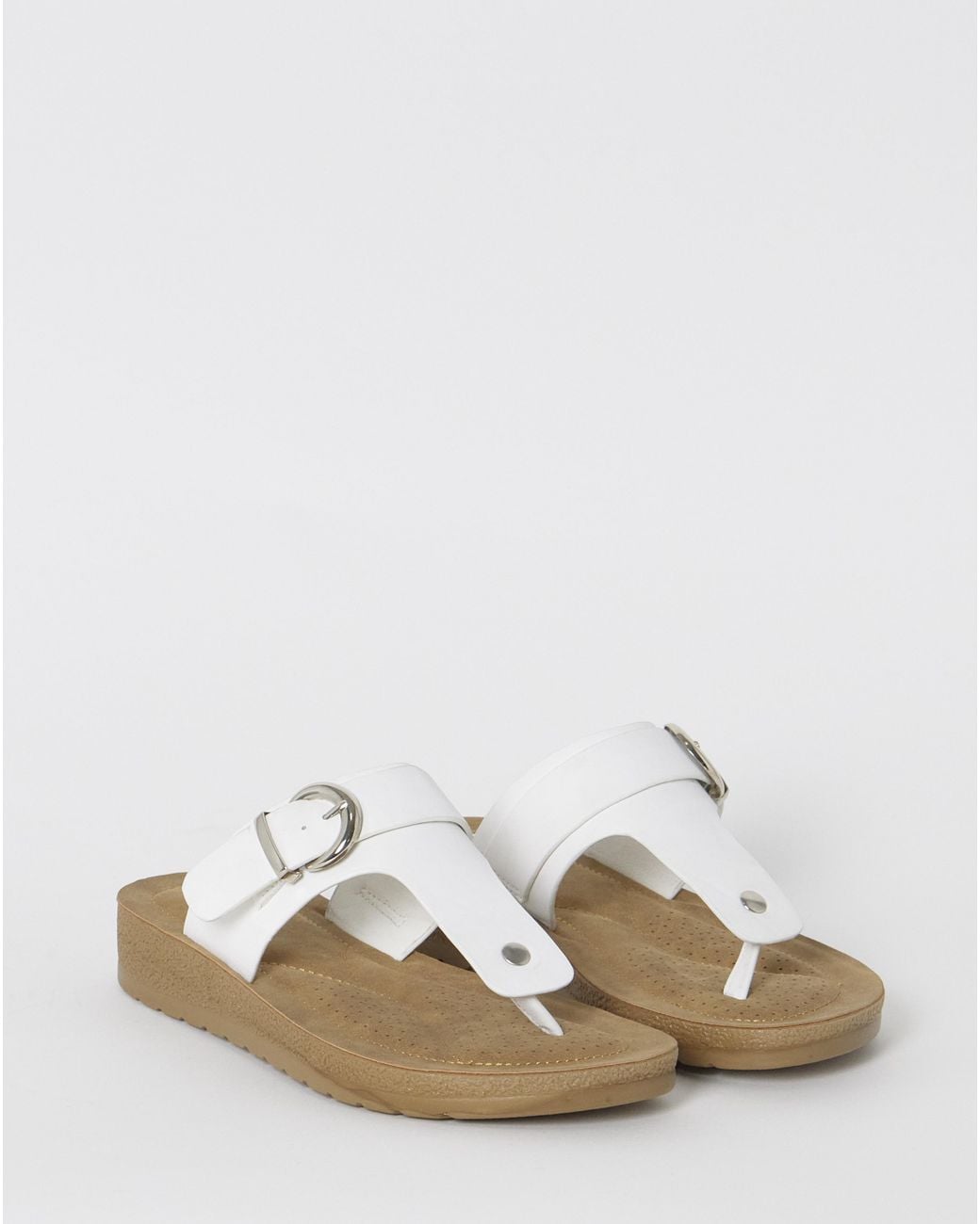 Simply Be Natural Toe Post Comfort Sandal Wide