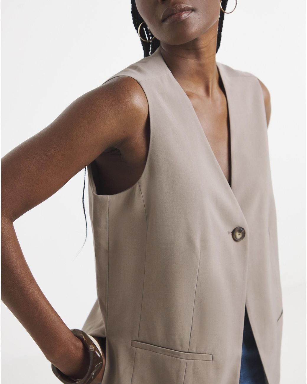 Simply Be Natural Longline Waistcoat