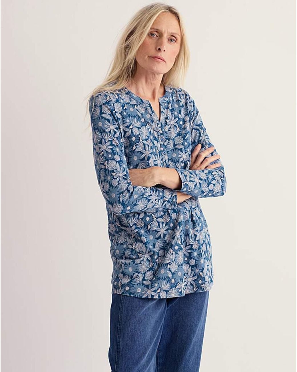 Seasalt Blue Cornwall Moon Window Tunic