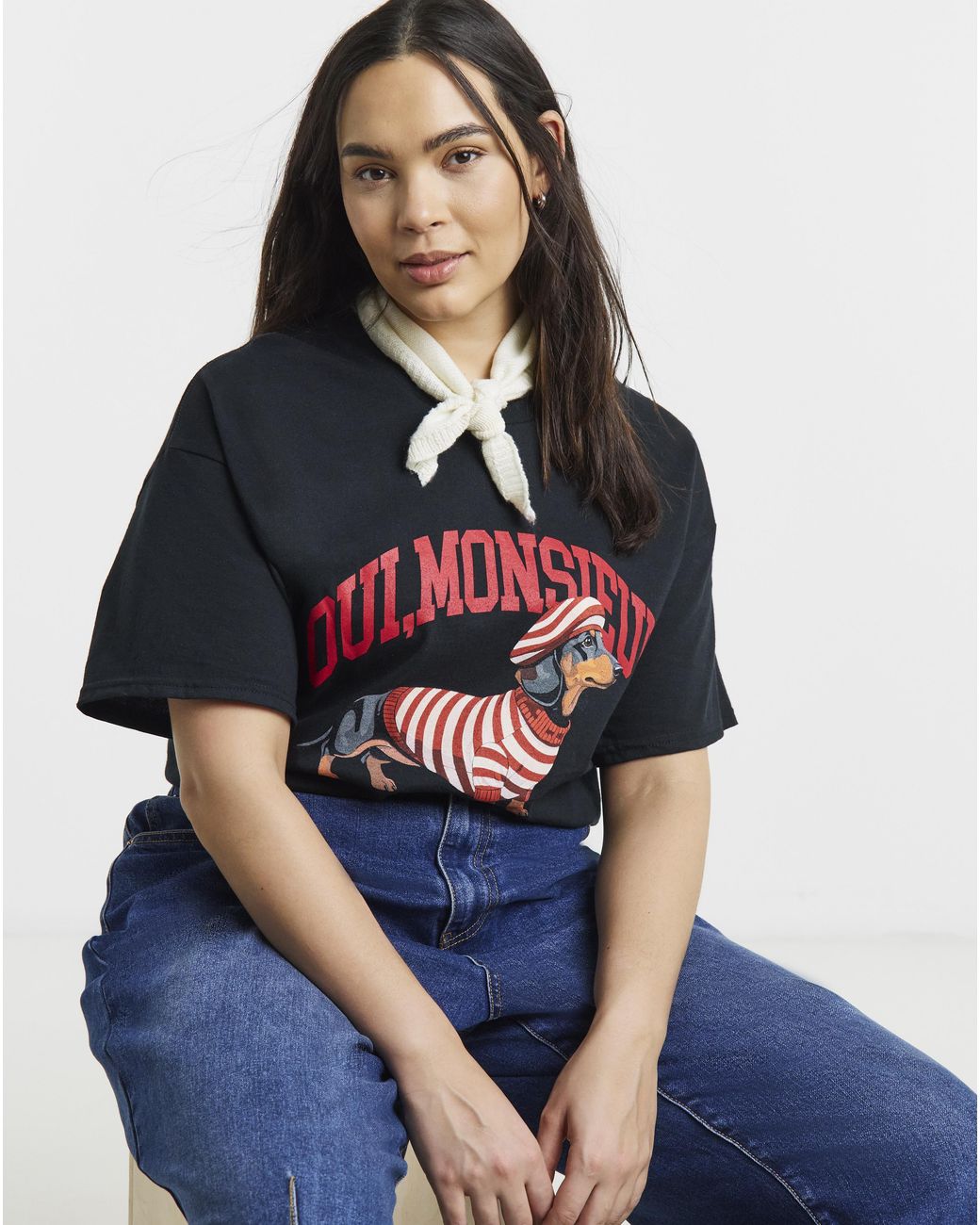 Simply Be Blue Dog Graphic Tee