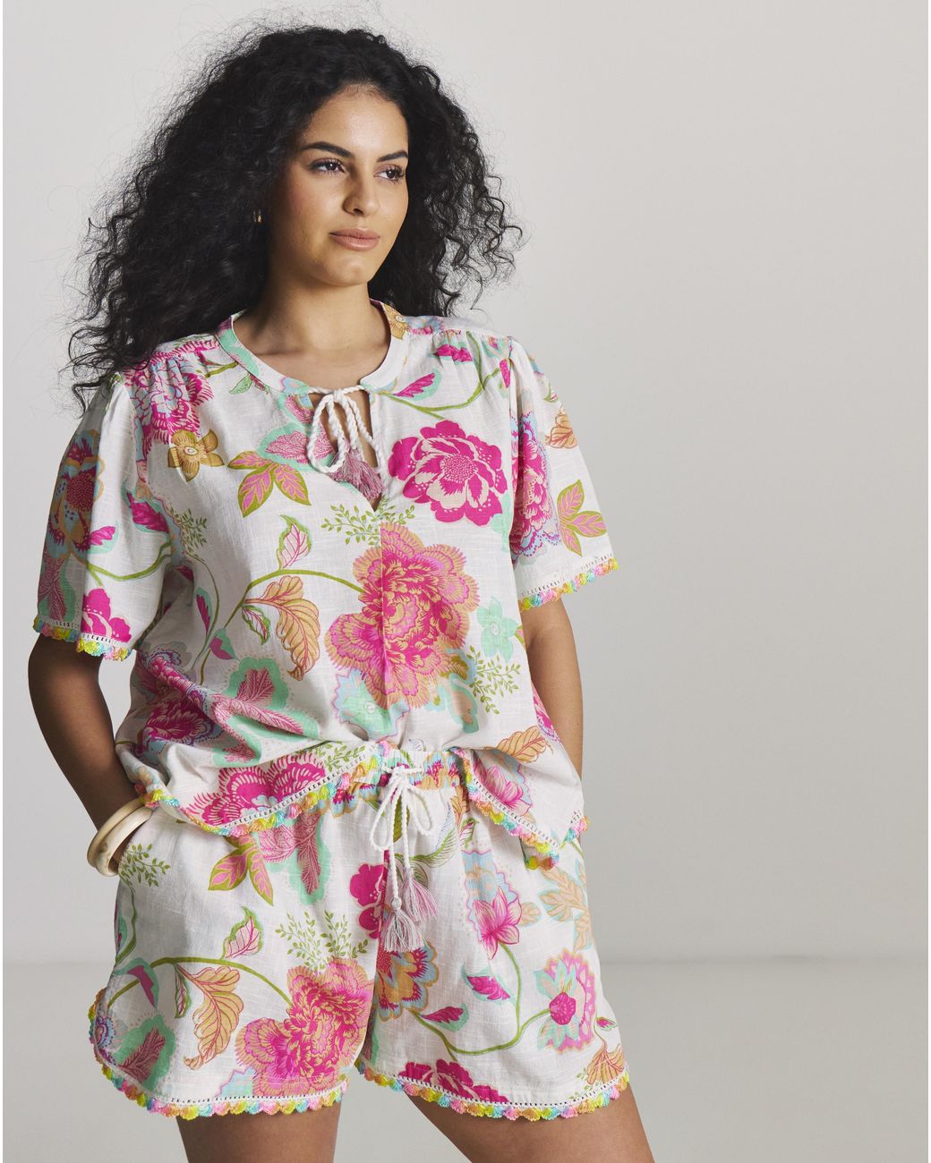 Figleaves Pink Beach Short And Top Co-Ord