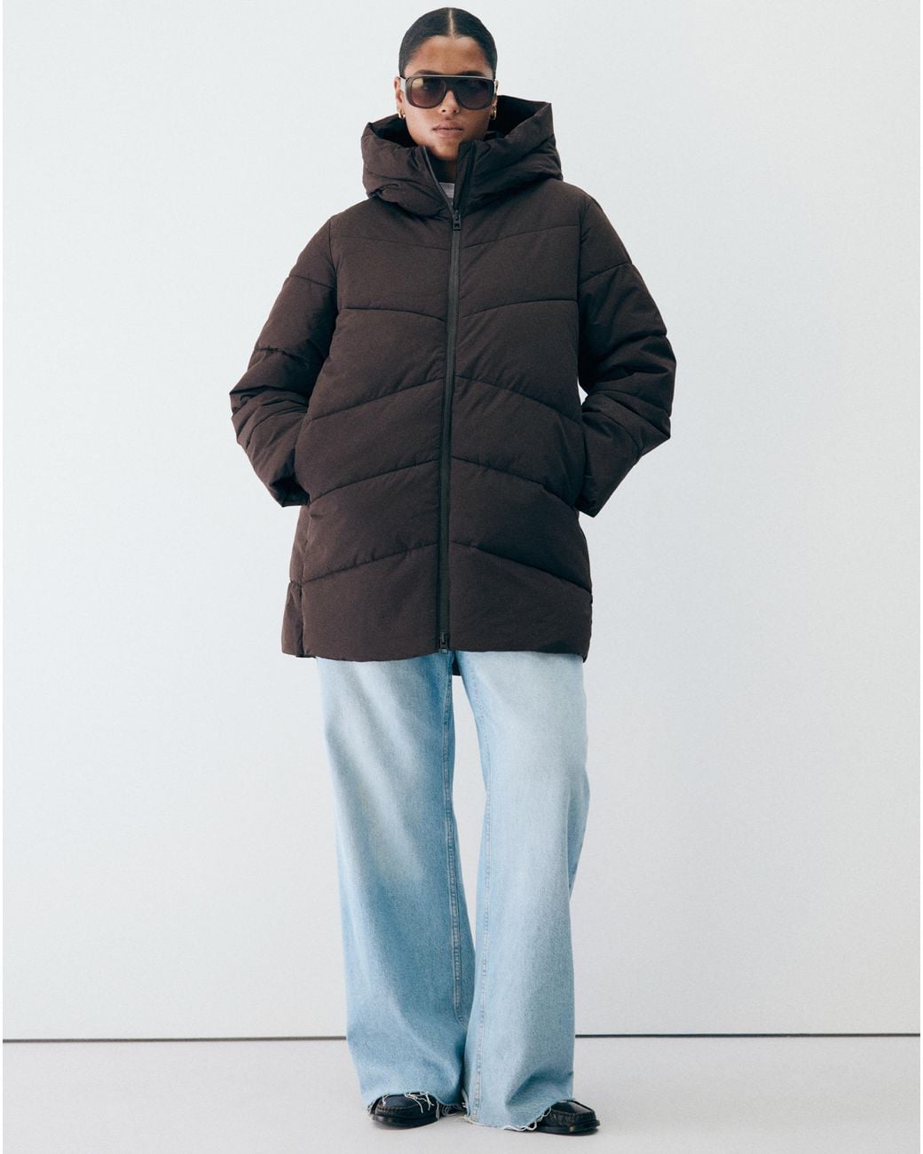 Mango Blue Puffer Coat Tokyo