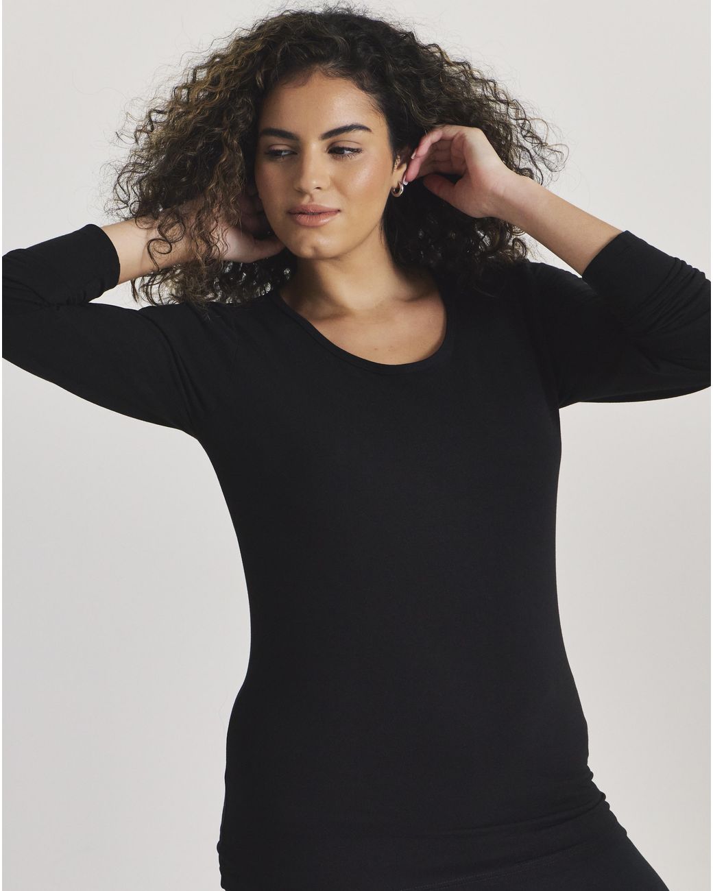 Pretty Secrets Black 2 Pack Thermal Long Sleeve Tops