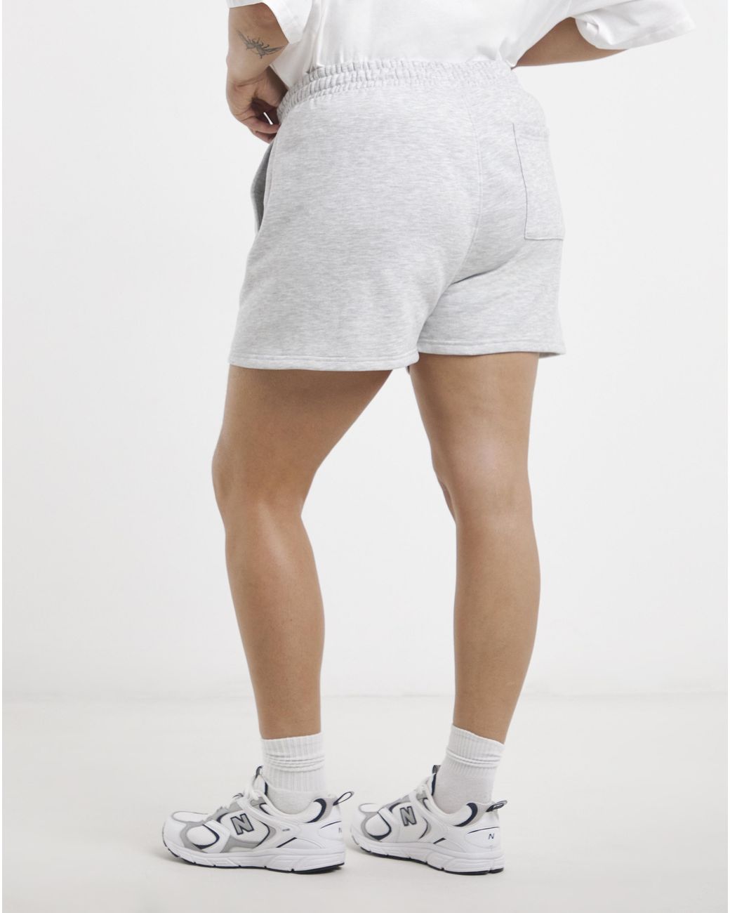 Gym King White Shadow Seam Detail Short