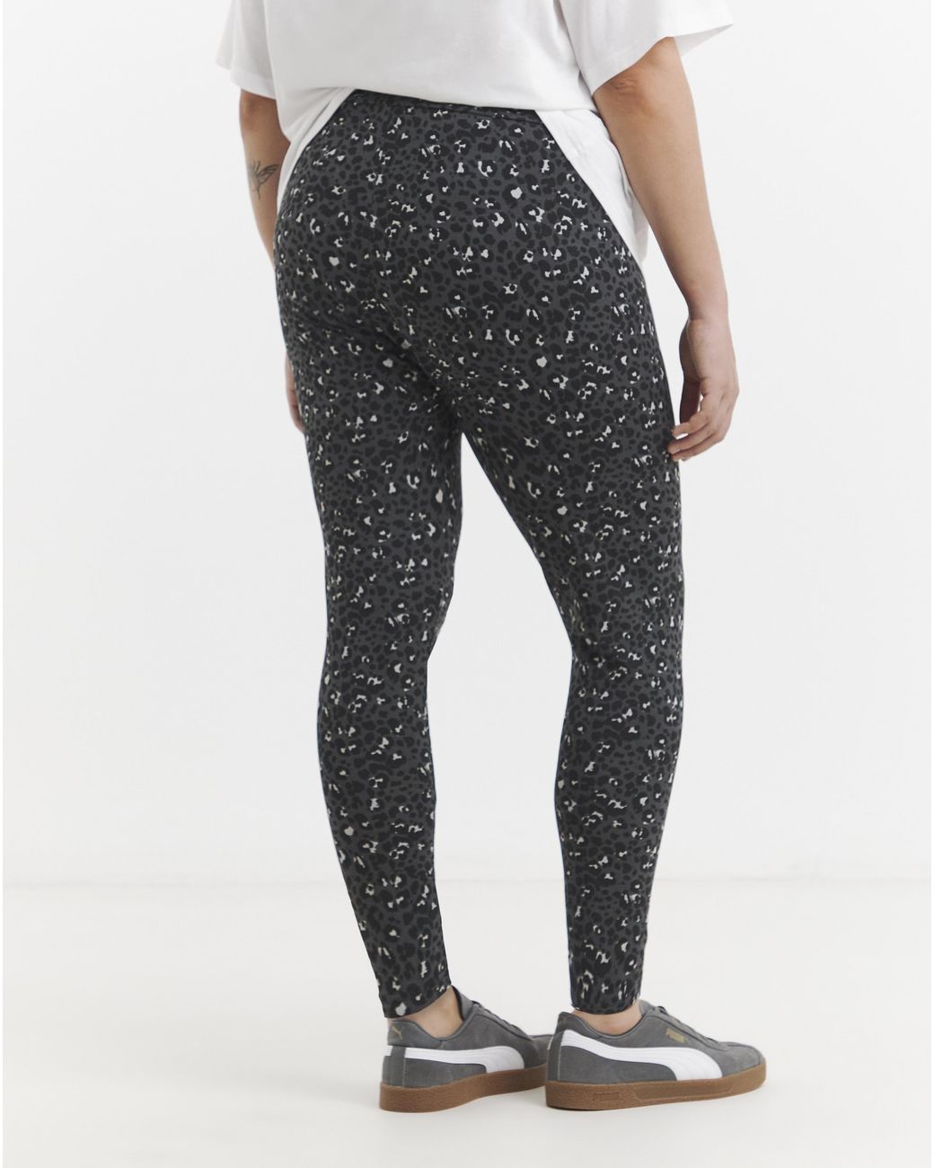PUMA Gray Essential Animal Print Leggings