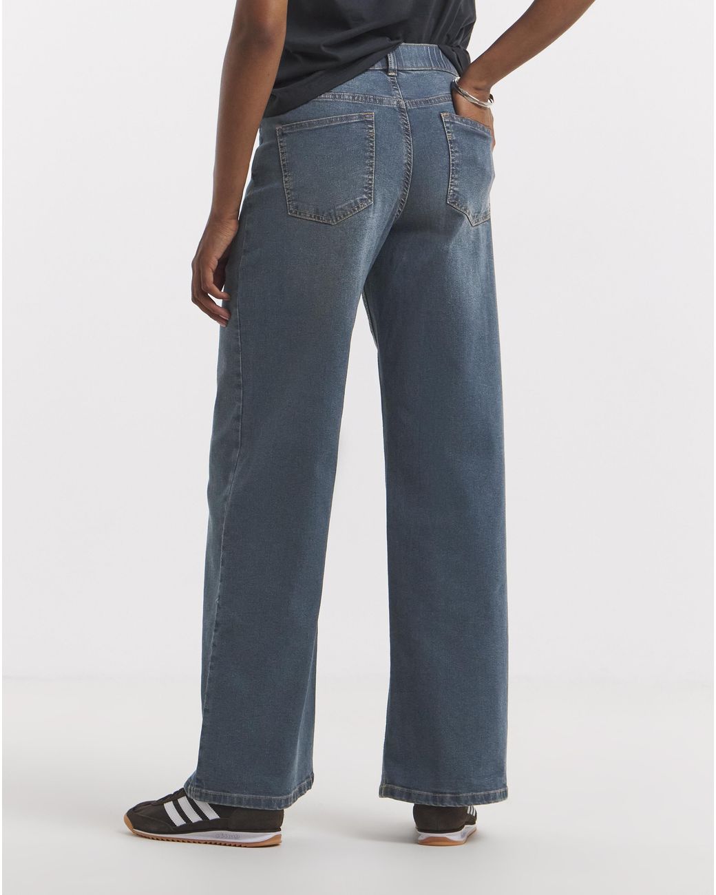 Simply Be Blue 24/7 Wide Leg Jeans