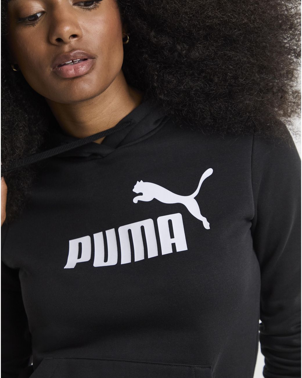 PUMA Blue Essentials Logo Oversized Hoodie
