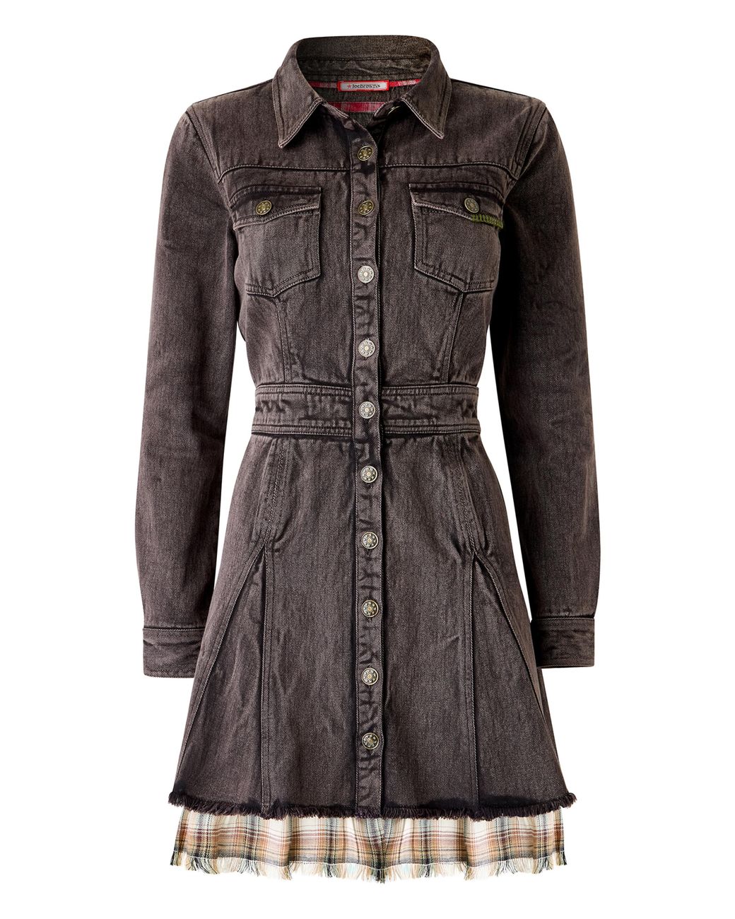 Joe Browns Gray Layered Denim Mini Dress