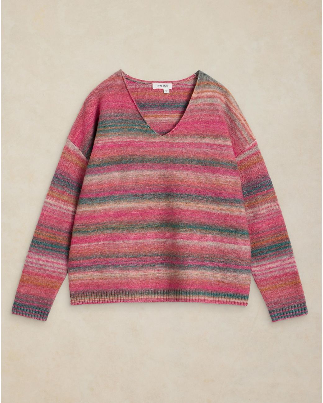 White Stuff Pink Spacedye Jumper