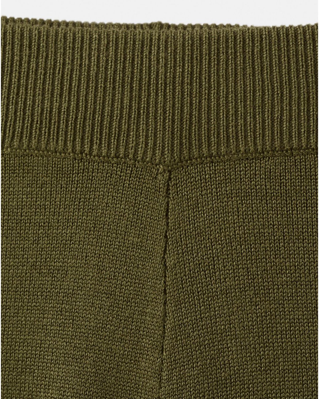 Mango Green Ostrich Fine-Knit Straight-Fit Tro
