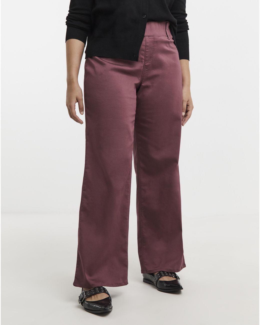 Simply Be Red Wide Leg Jegging