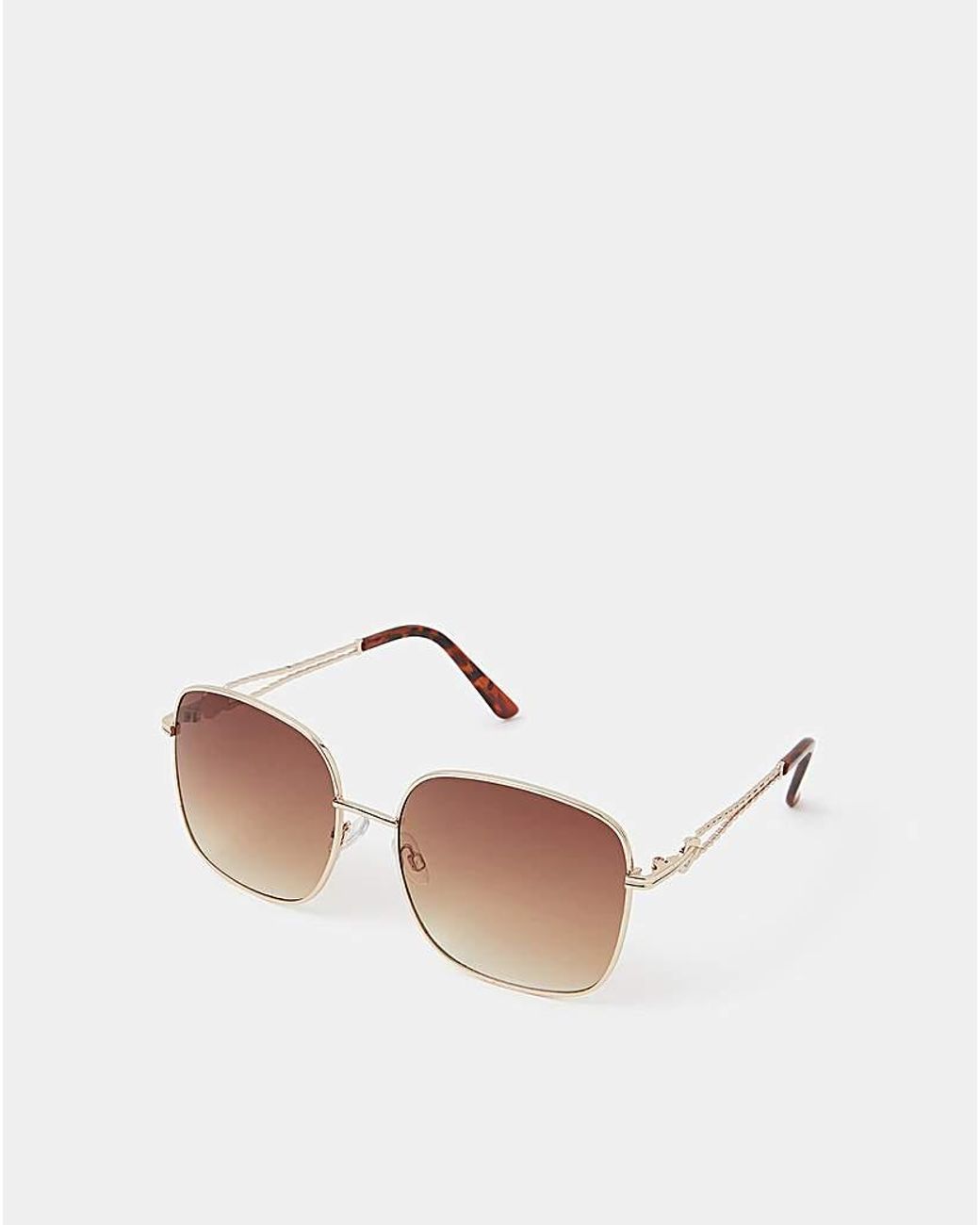 Accessorize White Large Square Sunglasses