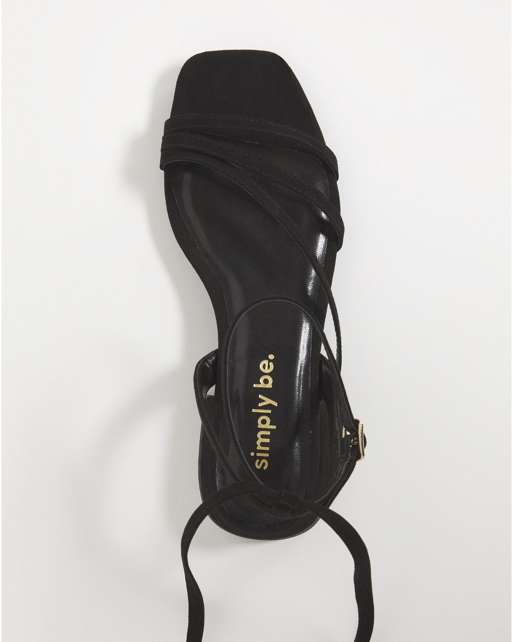 Simply Be White Strappy Flat Sandals Wide