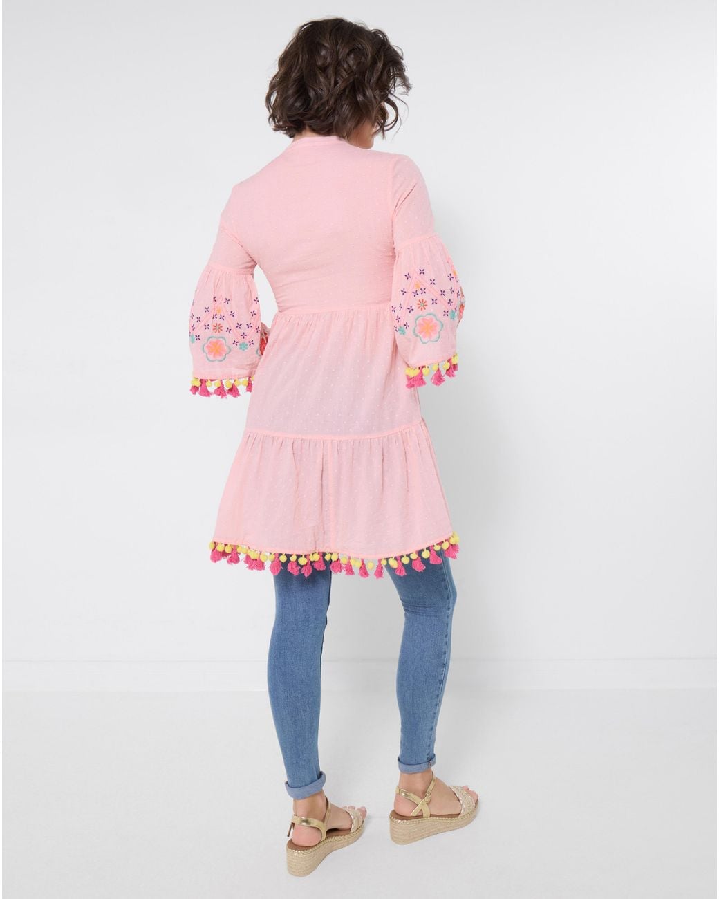 Joe Browns Pink Delightful Doby Tunic Dress